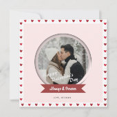 Einfache moderne Schneekugel-Foto-Valentinstagskar (Vorderseite)