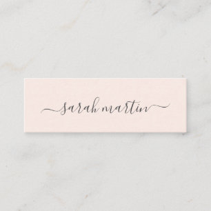 Einfache moderne Schönheitssalon-Blush-Pink-Elegan Mini Visitenkarte