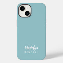 Einfache, moderne Schreibschrift Aquamarin Blue