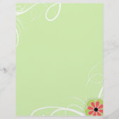 Einfache moderne Schreibwaren mit Blume (Vorderseite)