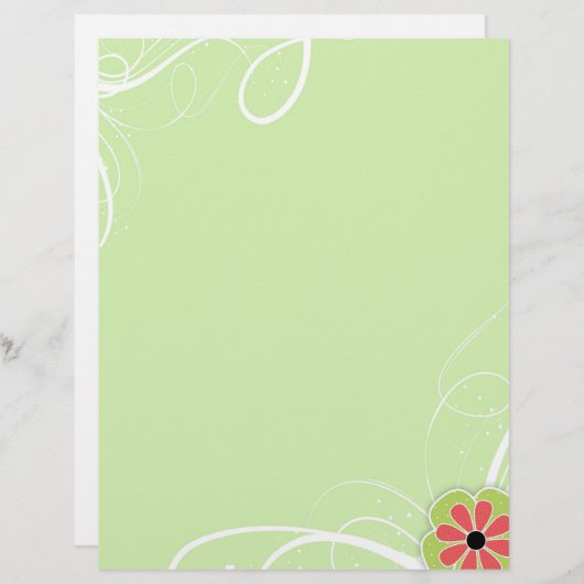 Einfache moderne Schreibwaren mit Blume (Vorne/Hinten)