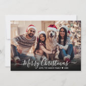 Einfache moderne Schrift 2 Foto Weihnachten (Vorderseite)