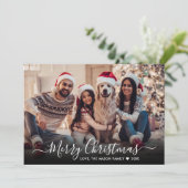 Einfache moderne Schrift 2 Foto Weihnachten (Stehend Vorderseite)