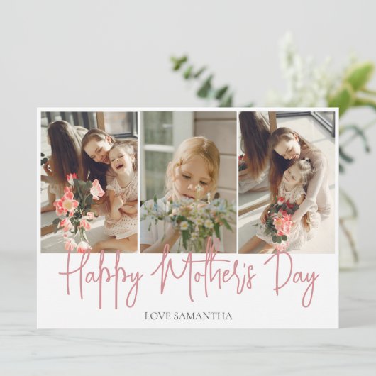 Einfache moderne Schrift 3 Foto | Tag der glücklic (Stehend Vorderseite)