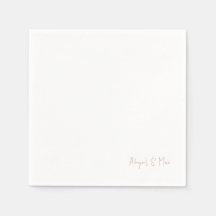 Einfache moderne Schrift Blush-Namen Hochzeit