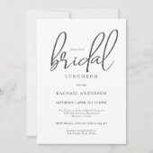 Einfache moderne Schrift Bridal Luncheon Einladung (Vorderseite)