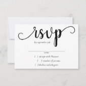 Einfache moderne Schrift | Classic Black Any Event RSVP Karte (Vorderseite)