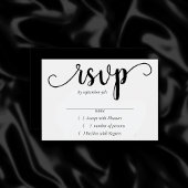 Einfache moderne Schrift | Classic Black Any Event RSVP Karte