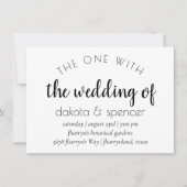 Einfache moderne Schrift | Eine mit der Hochzeit v Einladung (Vorderseite)