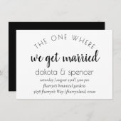 Einfache moderne Schrift | Eine, wo wir Verheirate Einladung (Vorne/Hinten)