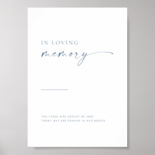 Einfache moderne Schrift im Gedächtnis eines Zeich Poster