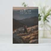 Einfache moderne Schrift Romantisches rustikales F Save The Date (Stehend Vorderseite)