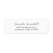 Einfache moderne Schrift Rücksendeadresse (Vorne)