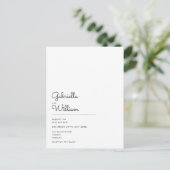 Einfache moderne Schrift Save the Date Postkarte (Stehend Vorderseite)
