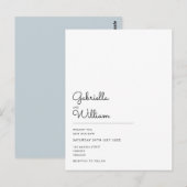 Einfache moderne Schrift Save the Date Postkarte (Vorne/Hinten)