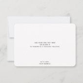 Einfache moderne Schrift Schwarz und Weiß dank Dankeskarte (Rückseite)