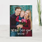 Einfache moderne Schrift und Foto | Wir Liebe Sie  Karte (Vorderseite)