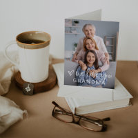 Einfache moderne Schrift und Foto Wir Liebe Sie Om