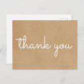 Einfache moderne Schrift Vielen Dank an Rustic Kra Postkarte (Vorne/Hinten)