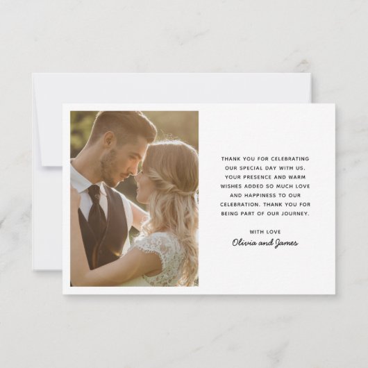 Einfache moderne Schrift Vielen Dank für Ihre Hoch Dankeskarte (Rückseite)