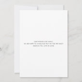 Einfache moderne Schrift Wir sagten Ja Hochzeit Fo Einladung (Rückseite)