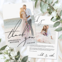 Einfache moderne Schriftfoto-Hochzeit