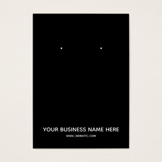 Einfache, moderne Schwarz-Benutzerdefinierte Earri (Vorderseite)