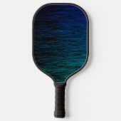Einfache moderne Schwarz Blau Aquamarine Abstrakte Pickleball Schläger (Rückseite)