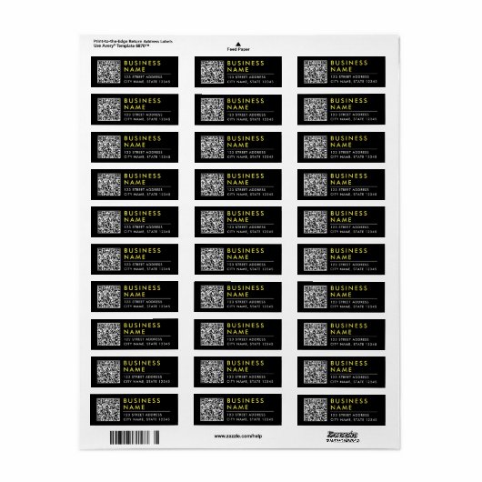 Einfache, moderne, schwarz-gelbe Web-Kontakt QR-Co (Vorne)