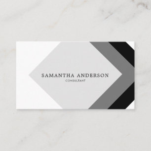 Einfache moderne Schwarz-Grau-Diamant Visitenkarte