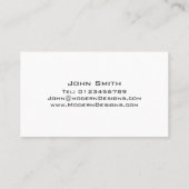 Einfache moderne Schwarz/Grün-Swoosh - Visitenkart Visitenkarte (Rückseite)