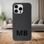 Einfache moderne Schwarz-Initial-Monogramm Case-Mate iPhone Hülle<br><div class="desc">Einfache moderne erste Monogram Phone Case. Erstellen Sie Ihren eigenen personalisierten iPhone Case mit individuellem Anfangsnamen.</div>