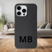 Einfache moderne Schwarz-Initial-Monogramm iPhone Hülle