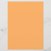 Einfache, moderne, schwarz-orange Hochzeitskarte Menükarte (Rückseite)