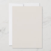 Einfache moderne Schwarz- und Elfenbeinhochzeit Save The Date (Rückseite)