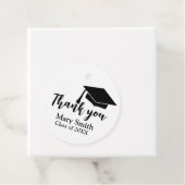 Einfache moderne Schwarz-Weiß-Absolventen Danke, T Geschenkanhänger (Beispiel)