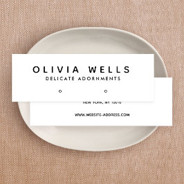 Einfache, moderne Schwarz-weiß Earring Display Min Mini Visitenkarte