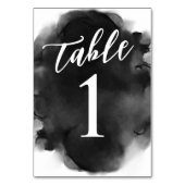 Einfache moderne Schwarz-Weiß-Farbe Tischnummer (Vorderseite)