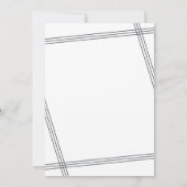 Einfache moderne Schwarz-Weiß-Geburtstagsparty Einladung (Rückseite)