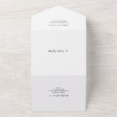 Einfache moderne Schwarz-Weiß-Hochzeit All In One Einladung (Außenbereich)