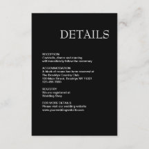 Einfache moderne Schwarz-Weiß-Hochzeit