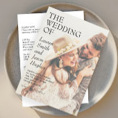 Einfache moderne Schwarz-Weiß-Hochzeit Einladung