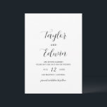 Einfache moderne Schwarz-Weiß-Hochzeit Save The Date<br><div class="desc">Zeitgenössische Schwarz-Weiß-Hochzeit Speichern Die Date-Karte mit einem einfachen und minimalistischen Layout mit Ihren Namen in einem eleganten Kalligraphieskript und Ihre Hochzeitsdetails unten in einem modernen Format. Eine Nicht-Foto-Option für ein Paar,  das Save the Date ohne Bilder will.</div>