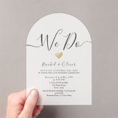 Einfache moderne Schwarz-Weiß-Hochzeitsempfehlung Acryleinladungen (Insitu (Handheld))