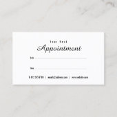 Einfache, moderne Schwarz-Weiß-Karte Visitenkarte (Vorderseite)