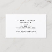 Einfache moderne Schwarz-Weiß-Notare Visitenkarte (Rückseite)