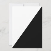 Einfache moderne Schwarz-Weiß-Save the Date Hochze Einladung (Rückseite)