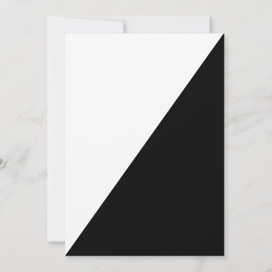 Einfache moderne Schwarz-Weiß-Save the Date Hochze Einladung (Rückseite)