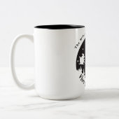 Einfache, moderne Schwarz-Weiß-Weihnachten Zweifarbige Tasse (Links)