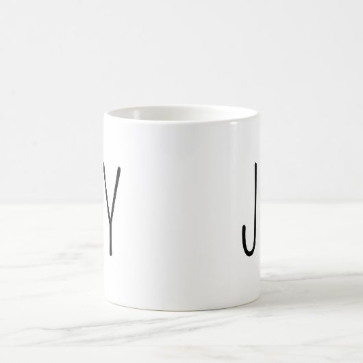 Einfache & moderne Schwarz-Weiß-Weihnachtsfreude Kaffeetasse (Mittel)